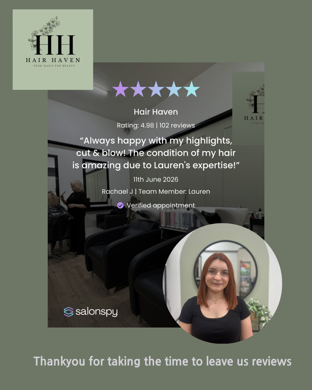More 5 Star reviews for Lauren